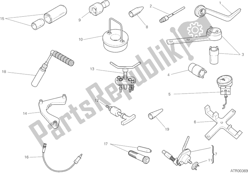 All parts for the 01a - Workshop Service Tools, Engine of the Ducati Diavel Xdiavel S USA 1260 2018